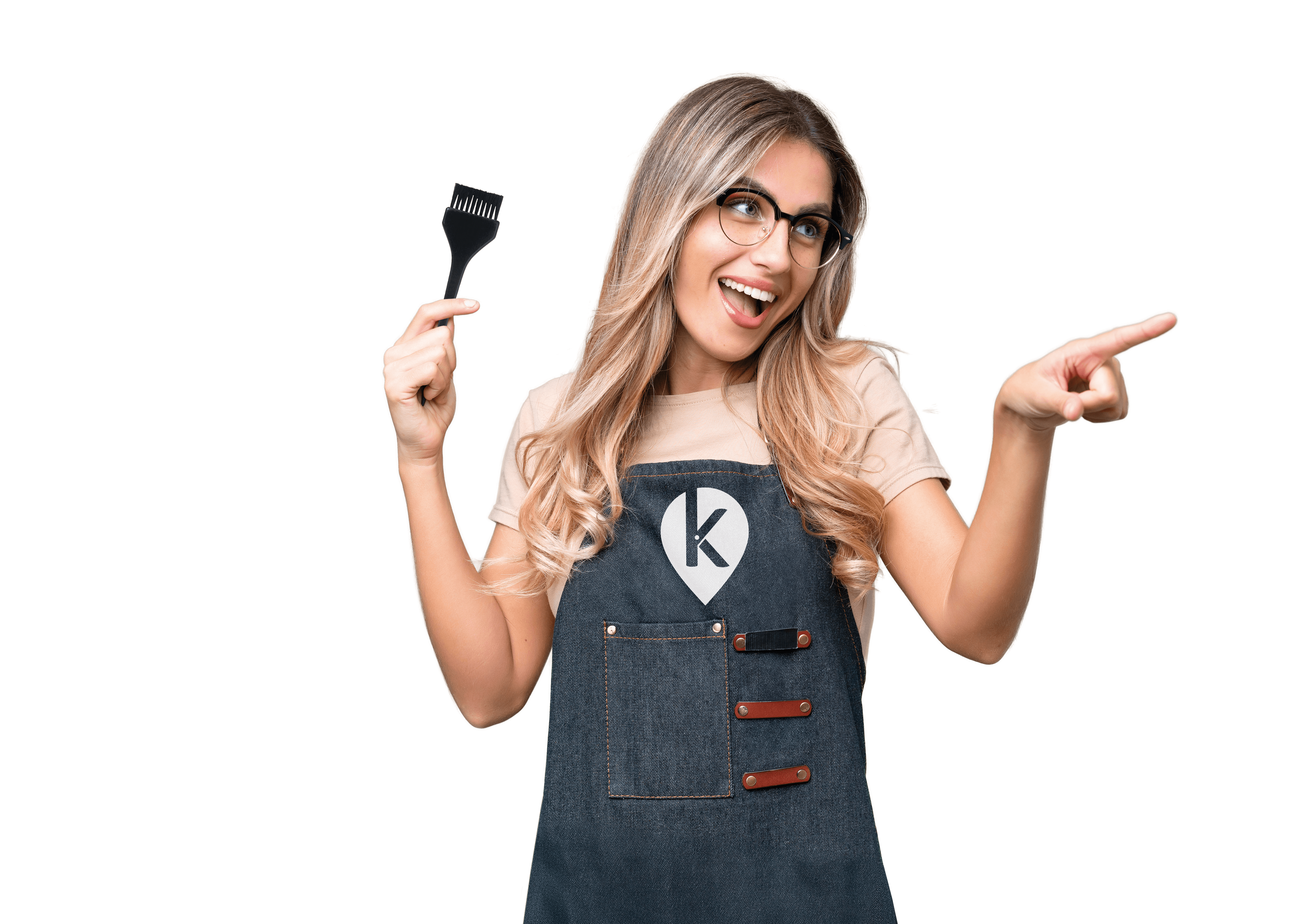 kapster met verfborstel